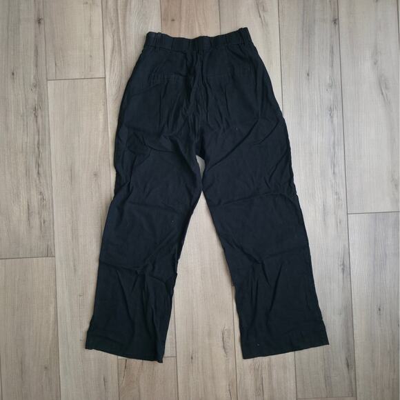 Abercrombie & Fitch Linen Blend Wide Leg Cargo Trouser Casual Pants Women Sz S - Picture 3 of 8